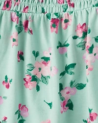 Haut à volants fleuri pour petites filles