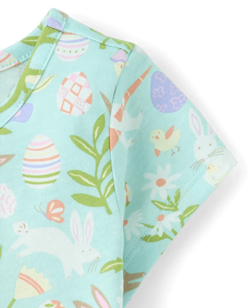 Toddler Girls Easter V-Waist Dress