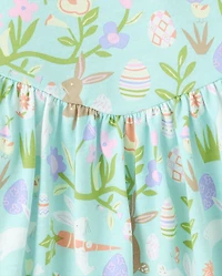 Toddler Girls Easter V-Waist Dress