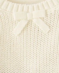 Baby And Toddler Girls Striped Ruffle Sweater Dress