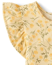 Toddler Girls Floral Flutter Tank Top 4-Pack