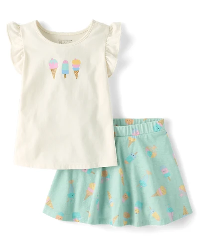 Toddler Girls Print 2-Piece Outfit Set