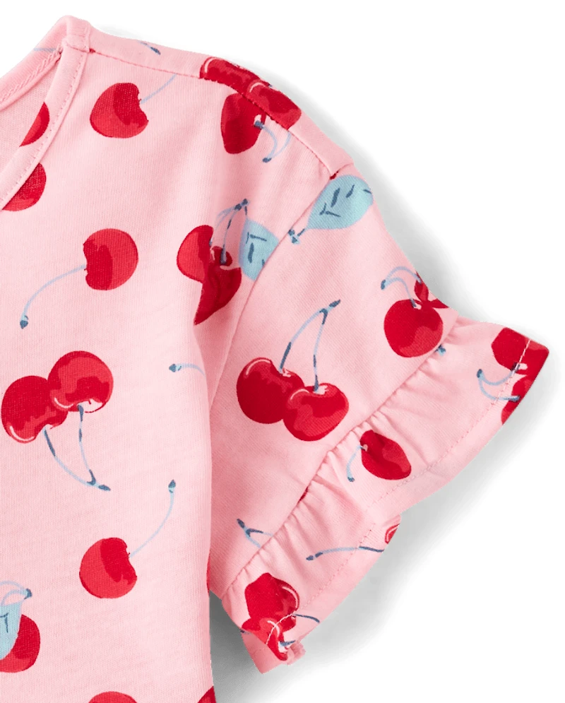 Baby And Toddler Girls Cherry Flutter Dress