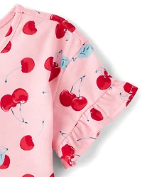 Baby And Toddler Girls Cherry Flutter Dress