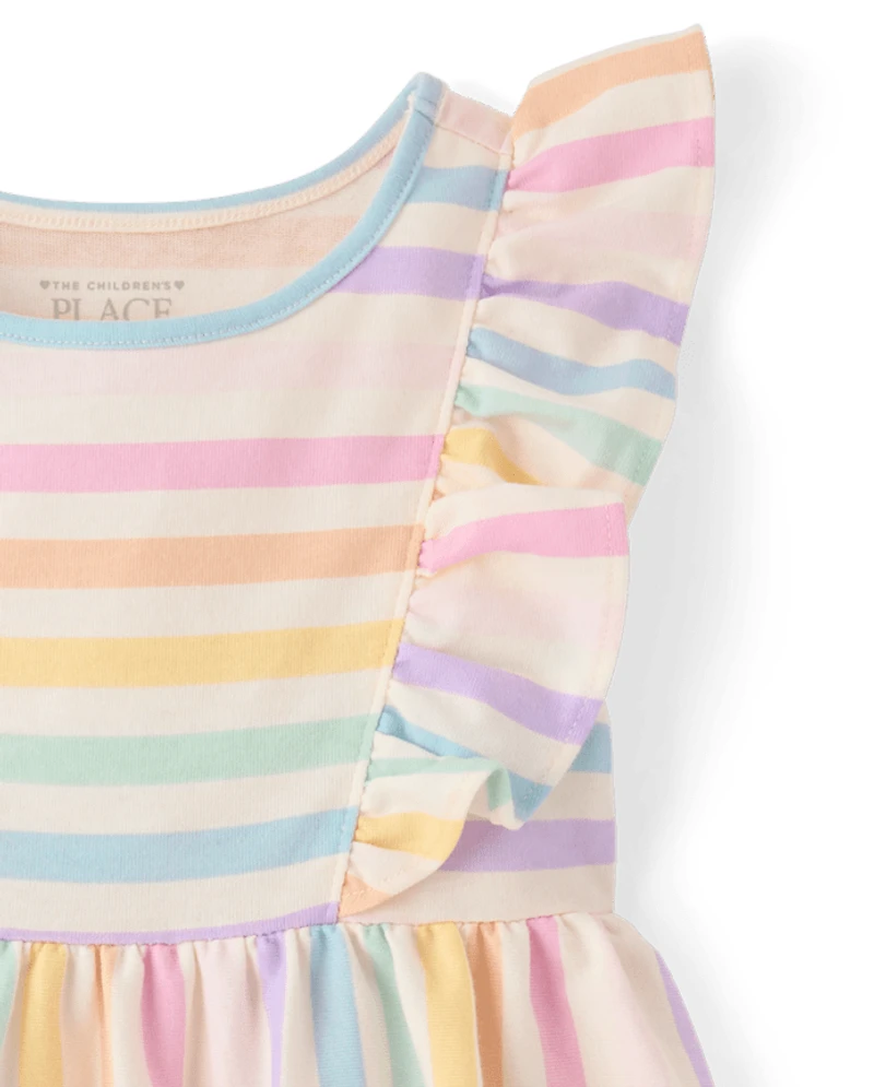 Baby And Toddler Girls Print Flutter Dress