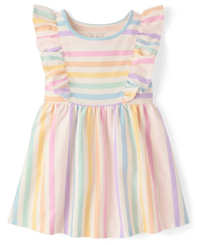 Baby And Toddler Girls Print Flutter Dress