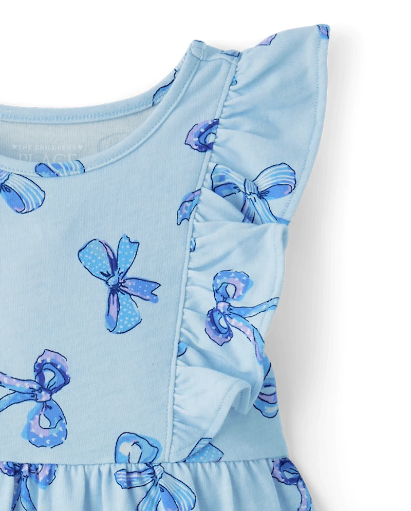 Baby And Toddler Girls Print Flutter Dress