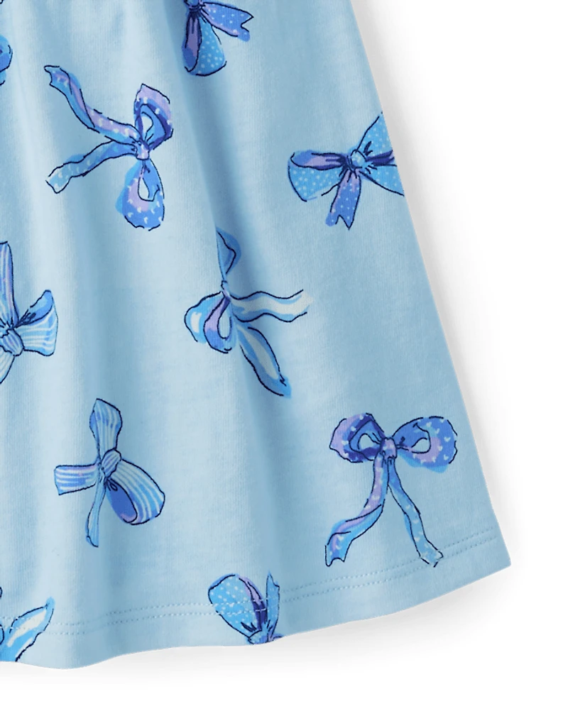 Robe imprimée à volants pour bébés et petites filles