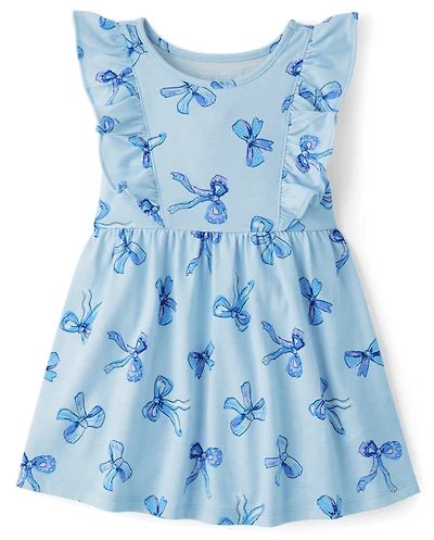 Baby And Toddler Girls Print Flutter Dress