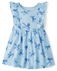 Baby And Toddler Girls Print Flutter Dress