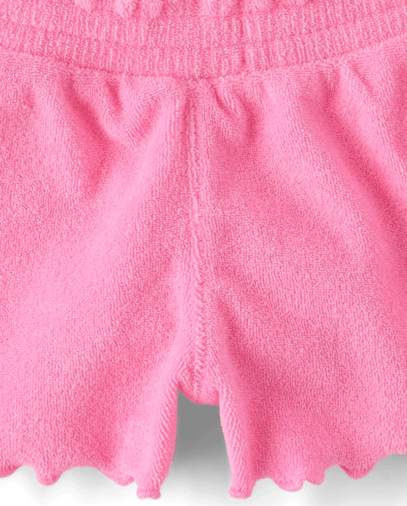 Baby And Toddler Girls Lettuce Terry Beach Shorts
