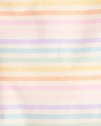 T-shirt à rayures arc-en-ciel pour petites filles