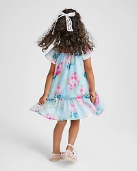 Baby And Toddler Girls Floral Chiffon Shift Dress