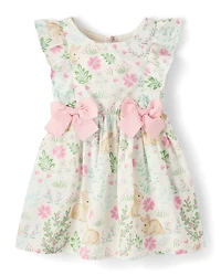 Robe papillon à nœud lapin pour petites filles