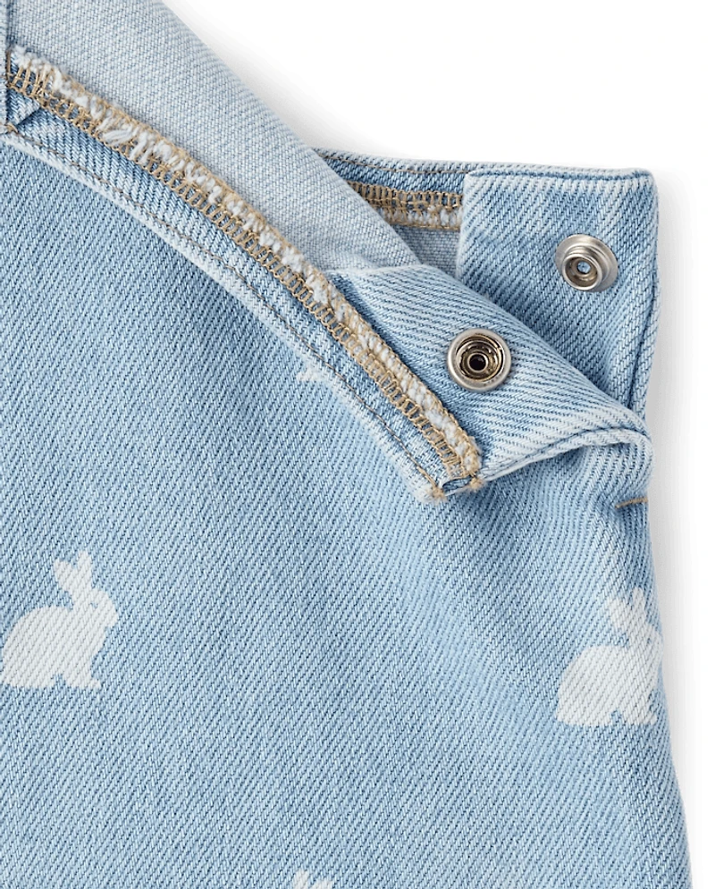 Toddler Girls Bunny Skirtall 2-Piece Outfit Set