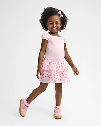 Baby And Toddler Girls Floral Tiered V-Waist Dress