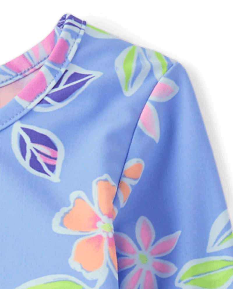 Toddler Girls Tropical 3-Piece Swimsuit