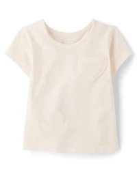 Toddler Girls Heart Pocket Tee