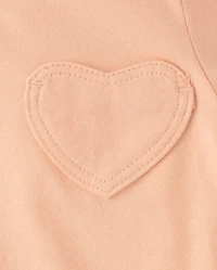 Toddler Girls Heart Pocket Tee