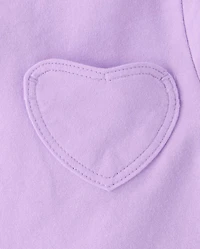 Toddler Girls Heart Pocket Tee