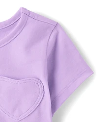 Toddler Girls Heart Pocket Tee
