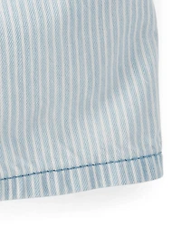 Baby And Toddler Girls Railroad Striped Shortie Jean Shorts