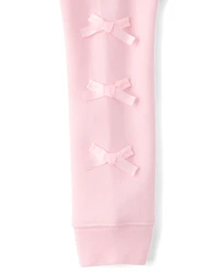 Toddler Girls Bow Premium Fleece Zip Up Hoodie