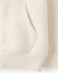 Toddler Girls Bow Premium Fleece Zip Up Hoodie