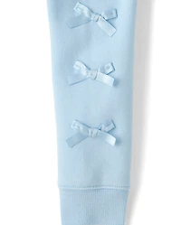 Toddler Girls Bow Premium Fleece Zip Up Hoodie