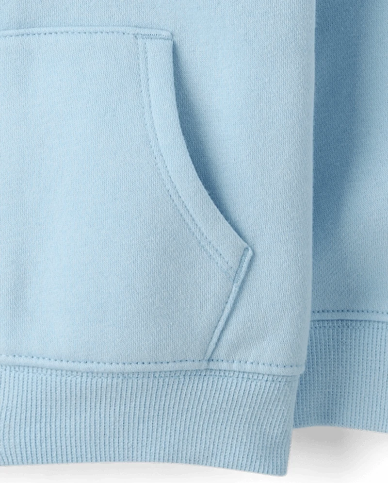 Toddler Girls Bow Premium Fleece Zip Up Hoodie