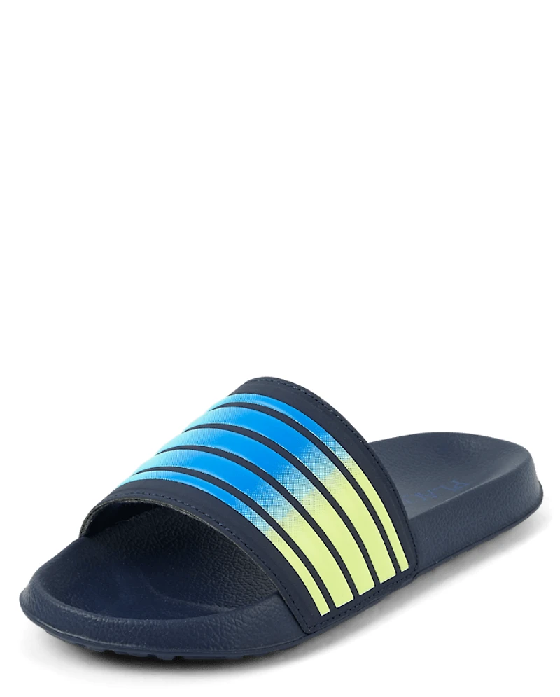 Boys Striped Slides