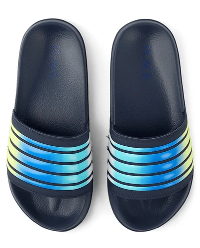 Boys Striped Slides