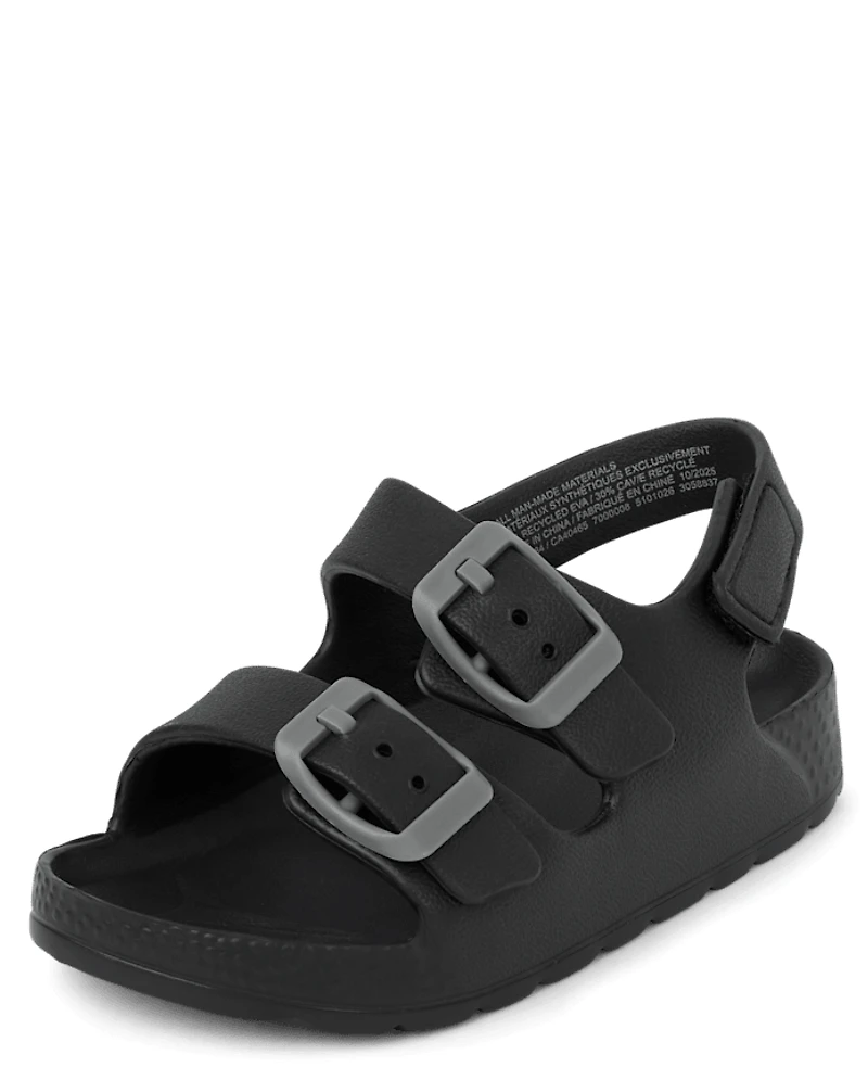 Toddler Boys Buckle Slides