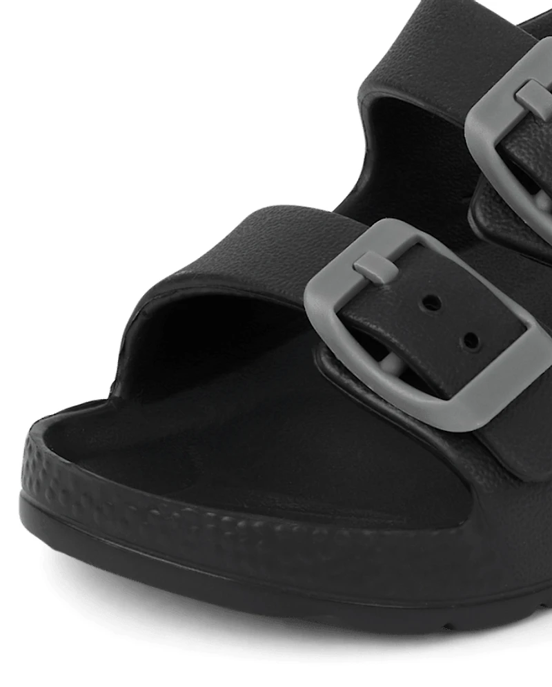 Toddler Boys Buckle Slides
