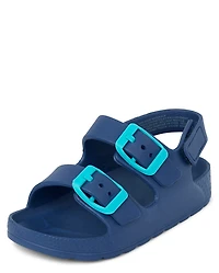 Toddler Boys Buckle Slides