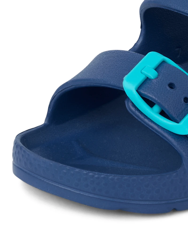 Toddler Boys Buckle Slides
