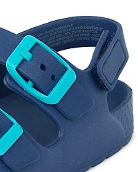 Toddler Boys Buckle Slides