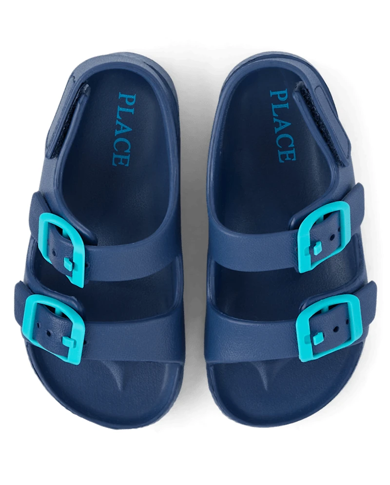 Toddler Boys Buckle Slides