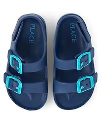 Toddler Boys Buckle Slides