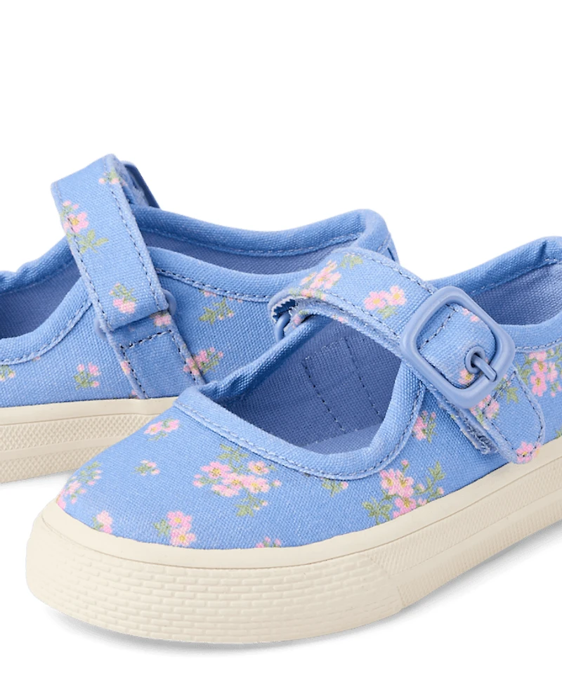 Toddler Girls Floral Mary Jane Sneakers