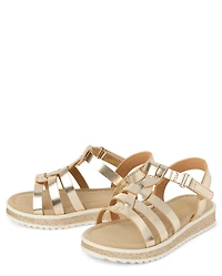 Toddler Girls Metallic Glitter Sandals
