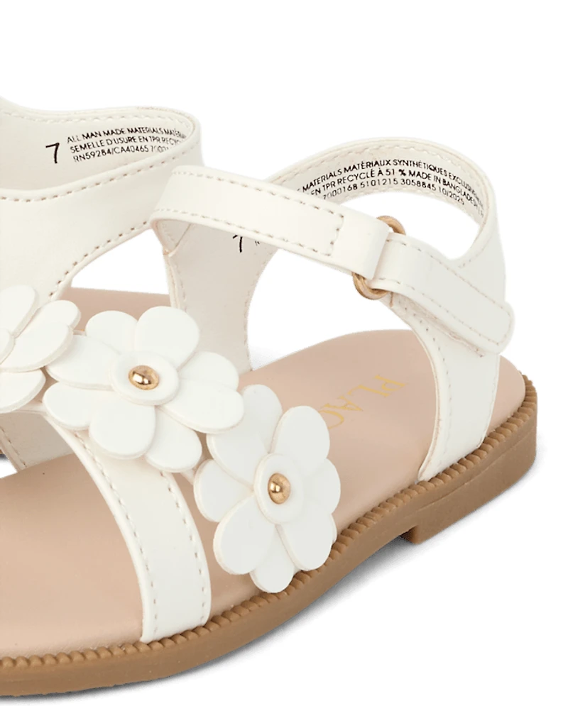 Toddler Girls Floral Sandals