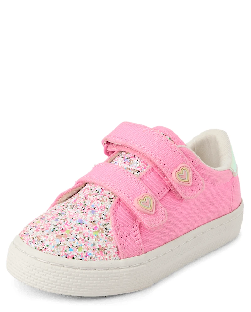 Toddler Girls Glitter Low Top Sneakers
