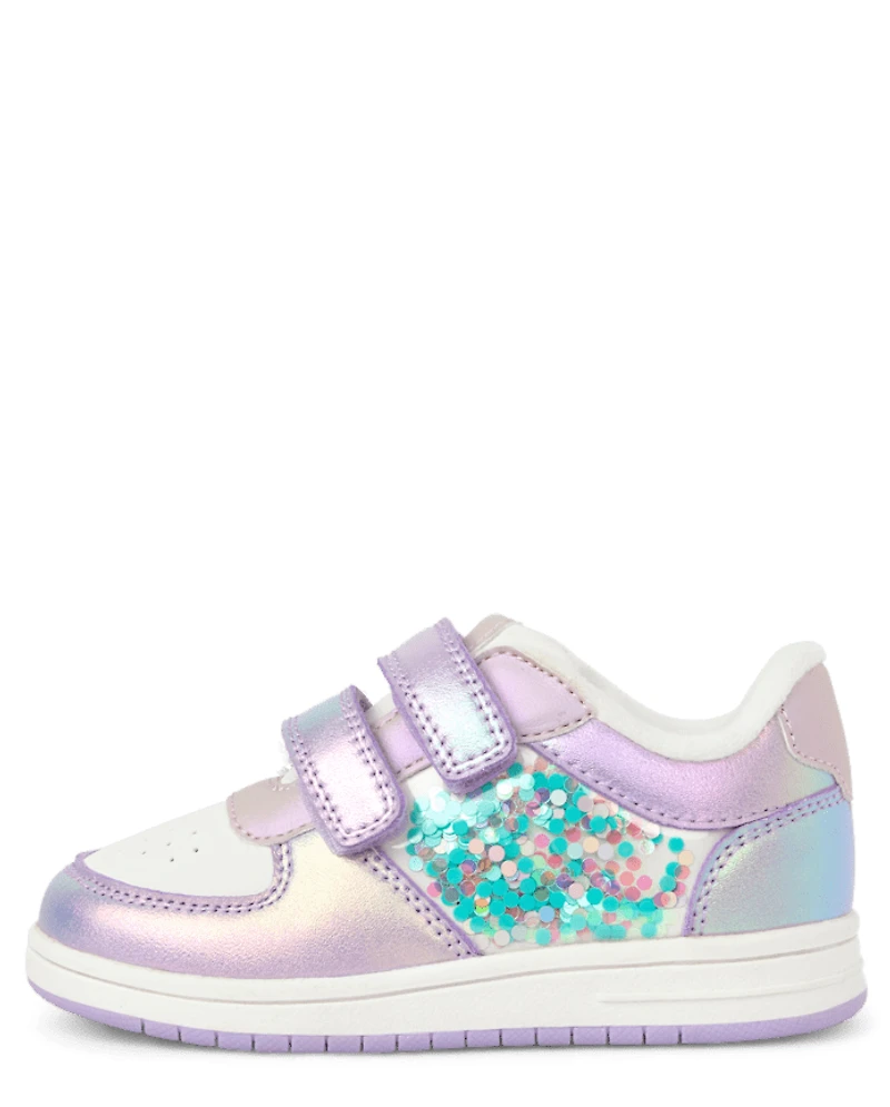 Toddler Girls Iridescent Shakey Low Top Sneakers