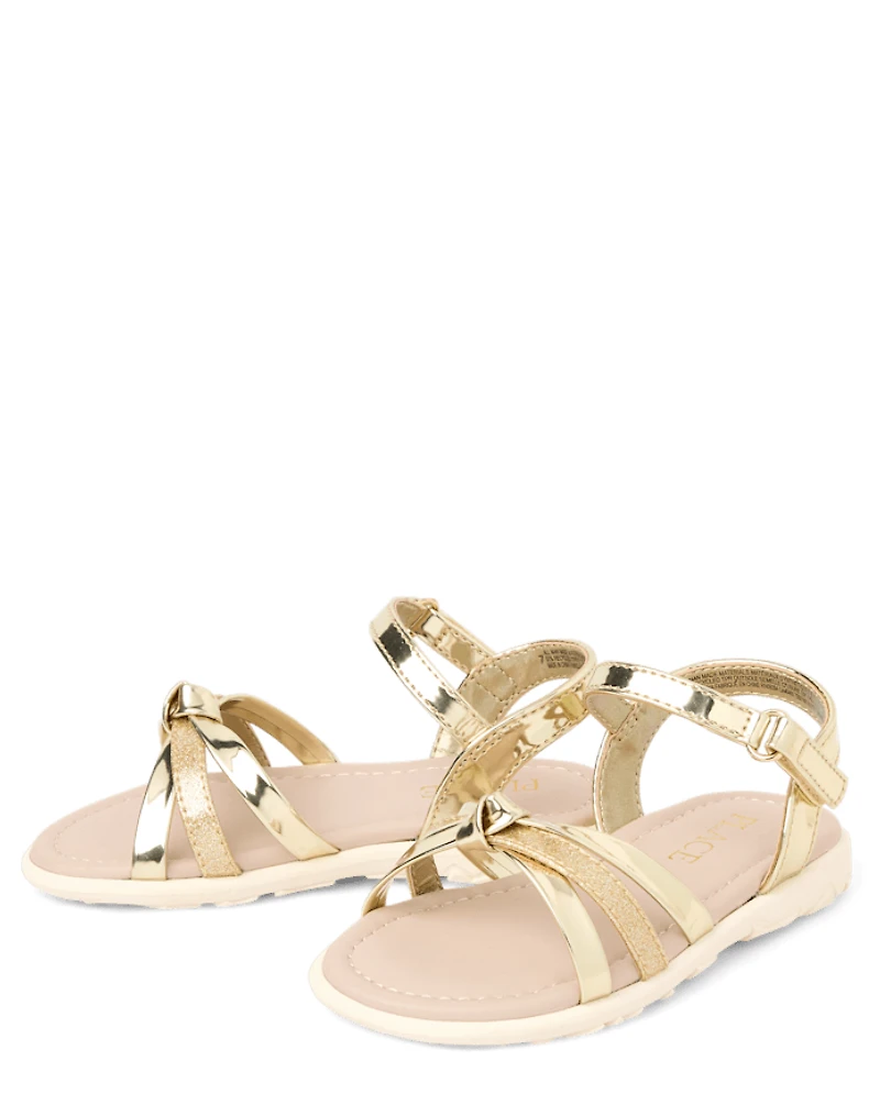Toddler Girls Metallic Sandals
