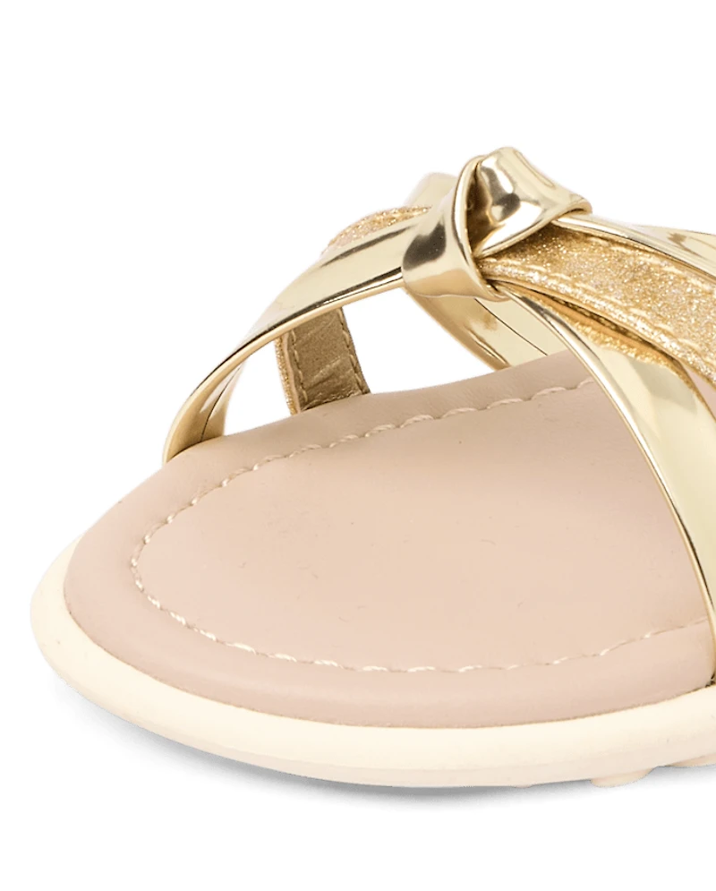 Toddler Girls Metallic Sandals