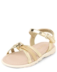 Toddler Girls Metallic Sandals