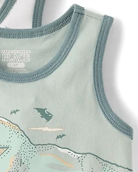 Baby And Toddler Boys Dino Tank Top 3-Pack