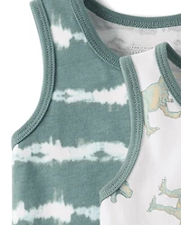 Lot de 3 débardeurs dinosaures pour bébés et petits garçons