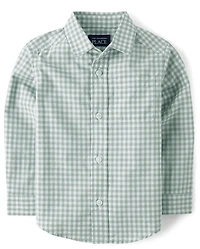 Baby And Toddler Boys Dad Me Gingham Poplin Button Up Shirt